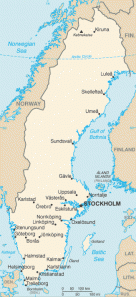 map of sweden